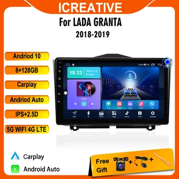Icreaitve Avtomobilski Stereo sistem Za LADA BA3 Granta Križ 2018 2019 WIFI 4G Android Radio Večpredstavnostna Video Predvajalnik Navigacija GPS Carplay